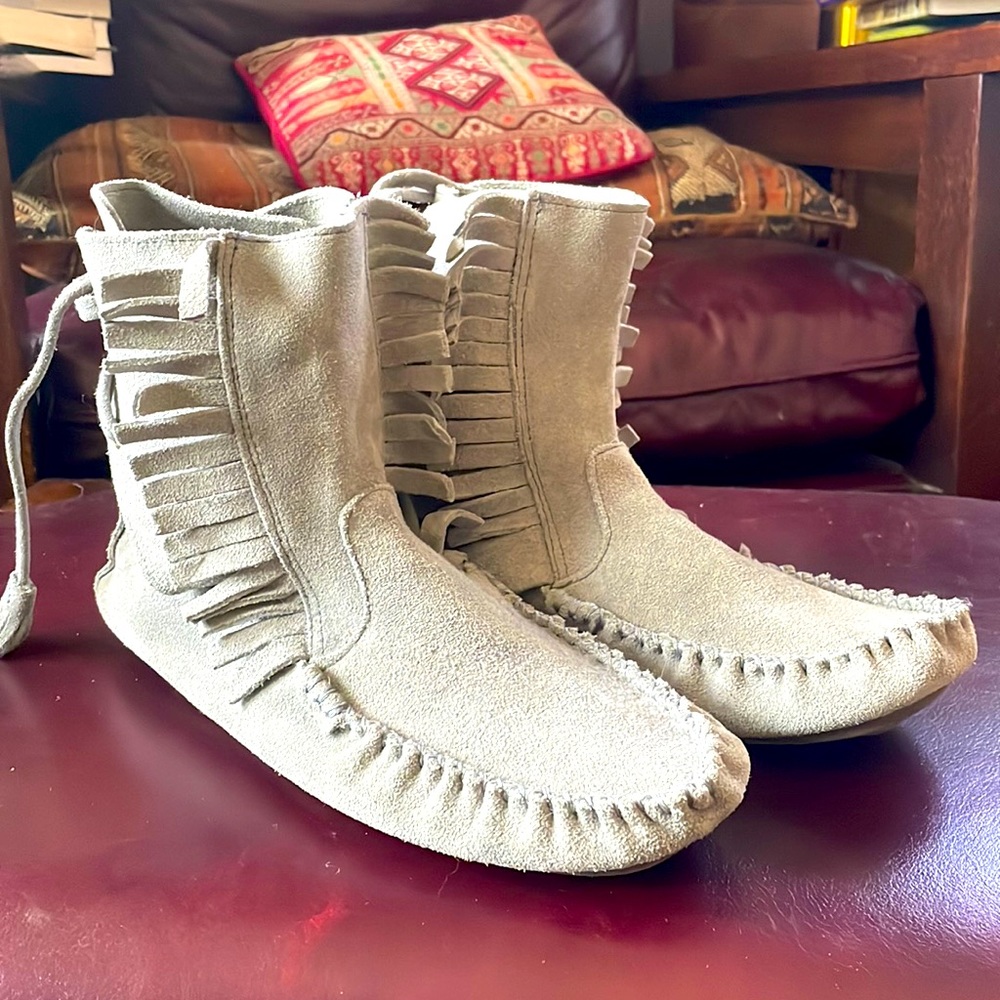 Leather J.Crew Ankle Moccasins